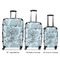 Sea-blue Seashells Luggage Bags all sizes - With Handle