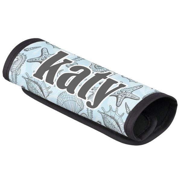 Custom Sea-blue Seashells Luggage Handle Cover (Personalized)