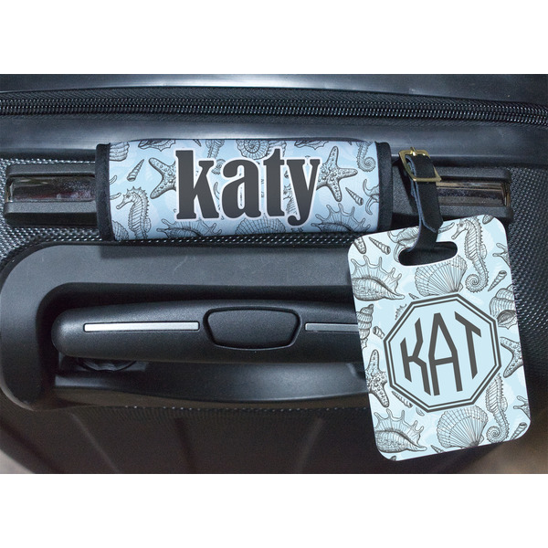 Sea-blue Seashells Luggage Wrap & Tag