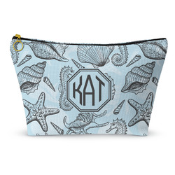Sea-blue Seashells Makeup Bag (Personalized)