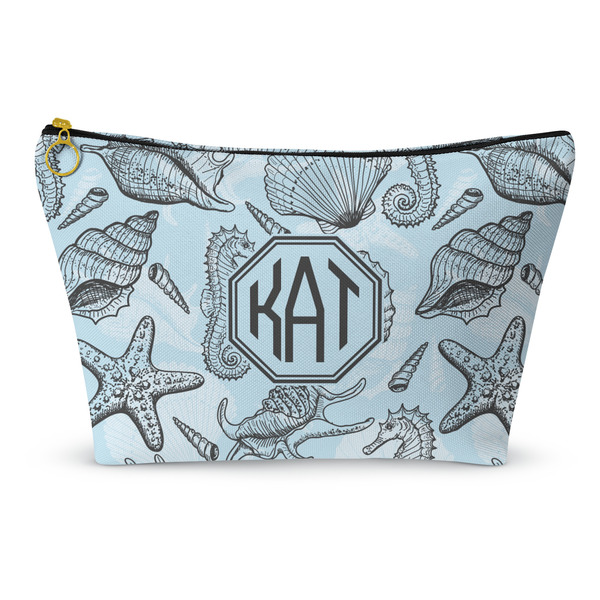 Custom Sea-blue Seashells Makeup Bag (Personalized)
