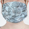 Sea-blue Seashells Mask - Pleated (new) Front View on Girl