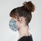 Sea-blue Seashells Mask - Side View on Girl