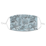 Sea-blue Seashells Adult Cloth Face Mask