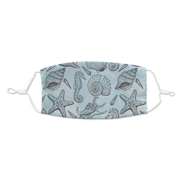 Custom Sea-blue Seashells Kid's Cloth Face Mask