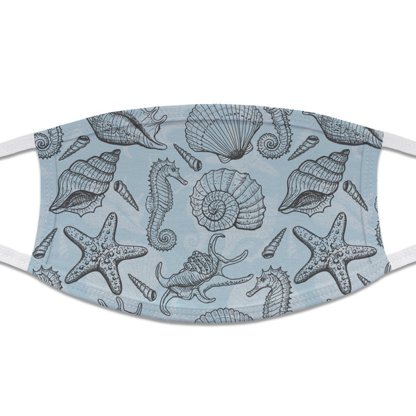 Custom Sea-blue Seashells Cloth Face Mask (T-Shirt Fabric)