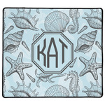 Sea-blue Seashells XL Gaming Mouse Pad - 18" x 16" (Personalized)