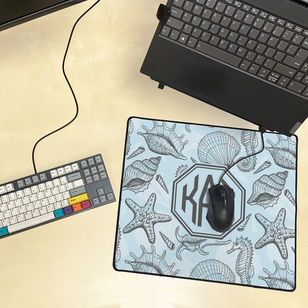 Sea-blue Seashells Medium Gaming Mats - LIFESTYLE