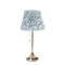 Sea-blue Seashells Poly Film Empire Lampshade - On Stand