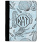 Sea-blue Seashells Notebook Padfolio - Medium w/ Monogram