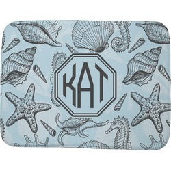 Sea-blue Seashells Memory Foam Bath Mat - 48"x36" (Personalized)