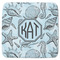 Sea-blue Seashells Memory Foam Bath Mat - 48"x48" (Personalized)