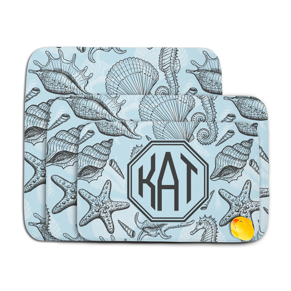 Sea-blue Seashells Memory Foam Bath Mat - MAIN PARENT