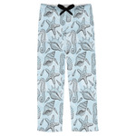 Sea-blue Seashells Mens Pajama Pants - XL