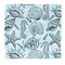 Sea-blue Seashells Microfiber Dish Rag (Personalized)