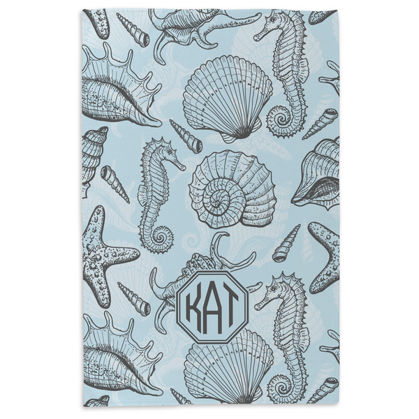 Sea-blue Seashells Microfiber Dish Towel - APPROVAL