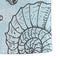 Sea-blue Seashells Microfiber Dish Towel - DETAIL