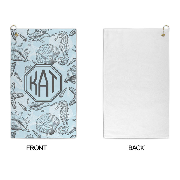 Sea-blue Seashells Microfiber Golf Towels - APPROVAL