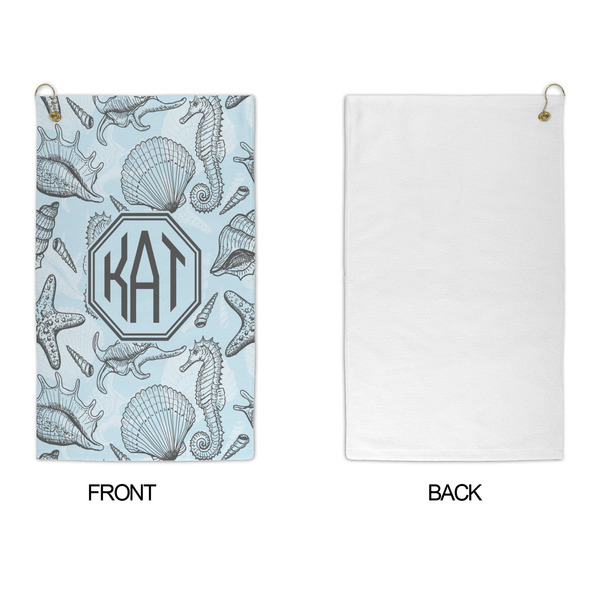 Sea-blue Seashells Microfiber Golf Towels - APPROVAL