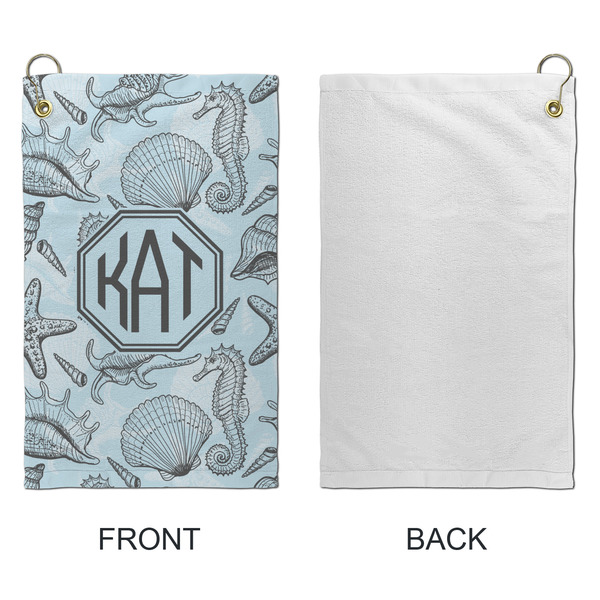 Sea-blue Seashells Microfiber Golf Towels - Small - APPROVAL