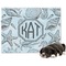 Sea-blue Seashells Dog Blanket - Large (Personalized)
