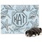 Sea-blue Seashells Dog Blanket (Personalized)