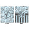 Sea-blue Seashells Minky Blanket - 50"x60" - Double Sided - Front & Back