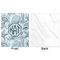 Sea-blue Seashells Minky Blanket - 50"x60" - Single Sided - Front & Back