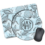 Sea-blue Seashells Mouse Pad (Personalized)