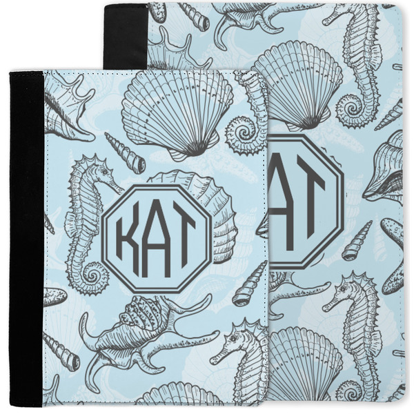 Sea-blue Seashells Notebook Padfolio - MAIN