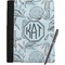 Sea-blue Seashells Notebook Padfolio - Large w/ Monogram