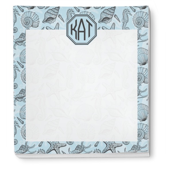 Sea-blue Seashells Notepad - Apvl