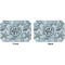 Sea-blue Seashells Octagon Placemat - Double Print Front and Back