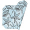 Sea-blue Seashells Octagon Placemat - Double Print (folded)