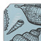 Sea-blue Seashells Octagon Placemat - Single front (DETAIL)