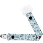 Sea-blue Seashells Pacifier Clip (Personalized)