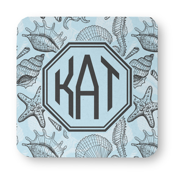 Sea-blue Seashells Paper Coasters - Approval