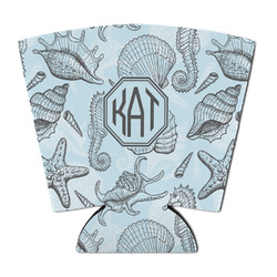 Sea-blue Seashells Party Cup Sleeve - with Bottom (Personalized)