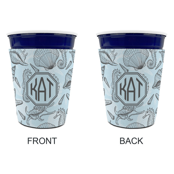 Sea-blue Seashells Party Cup Sleeves - without bottom - Approval