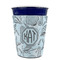 Sea-blue Seashells Party Cup Sleeves - without bottom - FRONT (on cup)