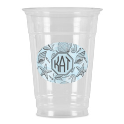 Sea-blue Seashells Party Cups - 16oz (Personalized)