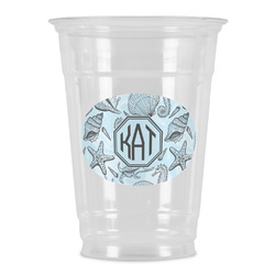 Sea-blue Seashells Party Cups - 16oz (Personalized)