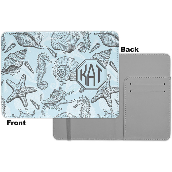 Sea-blue Seashells Passport Holder - Apvl
