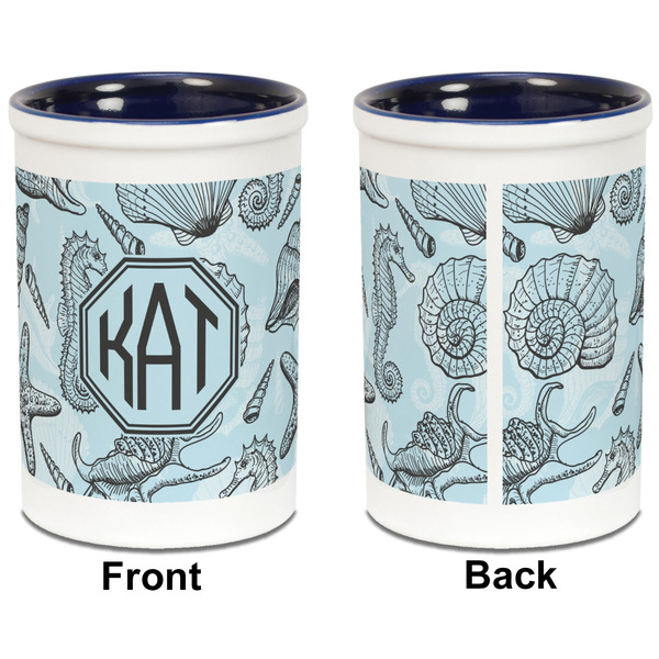 Sea-blue Seashells Pencil Holder - Blue - approval