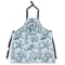 Sea-blue Seashells Apron Without Pockets w/ Monogram