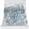 Sea-blue Seashells Minky Blanket (Personalized)
