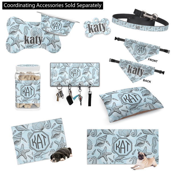 Sea-blue Seashells Customized Pet Accessories