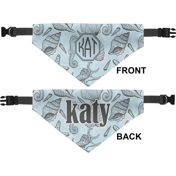 Sea-blue Seashells Pet Bandana Approval