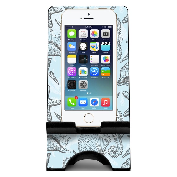 Sea-blue Seashells Phone Stand w/ Phone