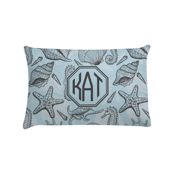 Custom Sea-blue Seashells Pillow Case - Standard (Personalized)